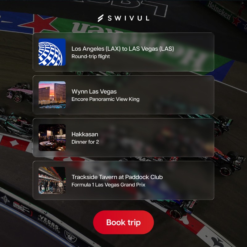 itsswivul's tweet photo. Formula 1 comes to Las Vegas.

From flights and five-star stays to dining and race access, book your entire F1 Las Vegas Grand Prix weekend seamlessly on Swivul.