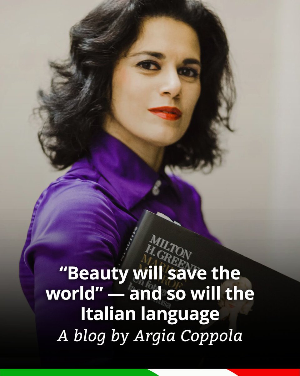 🇮🇹✨ “Beauty will save the world”—and so will the Italian language, says playwright Argia Coppola, PhD. 🌍🎭

Read the full blog: ItalianLanguageFoundation.org/BLOG

#ItalianLanguage #ItalianCulture #LearnItalian #ItalianArt #MadeInItaly #ItalianLanguageFoundation #ArgiaCoppola
