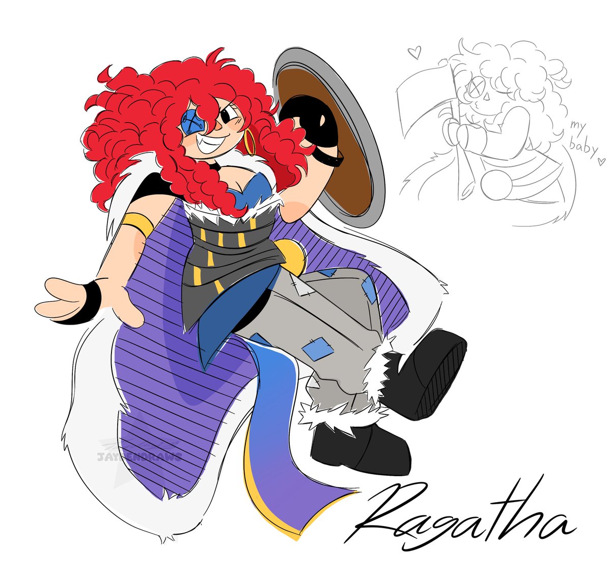 I am so excited for the DND livestream! Also they are EATING these outfits GAHHH 💜💙 #theamazingdigitalcircus #tadc #tadcfanart #jax #ragatha #bunnydoll