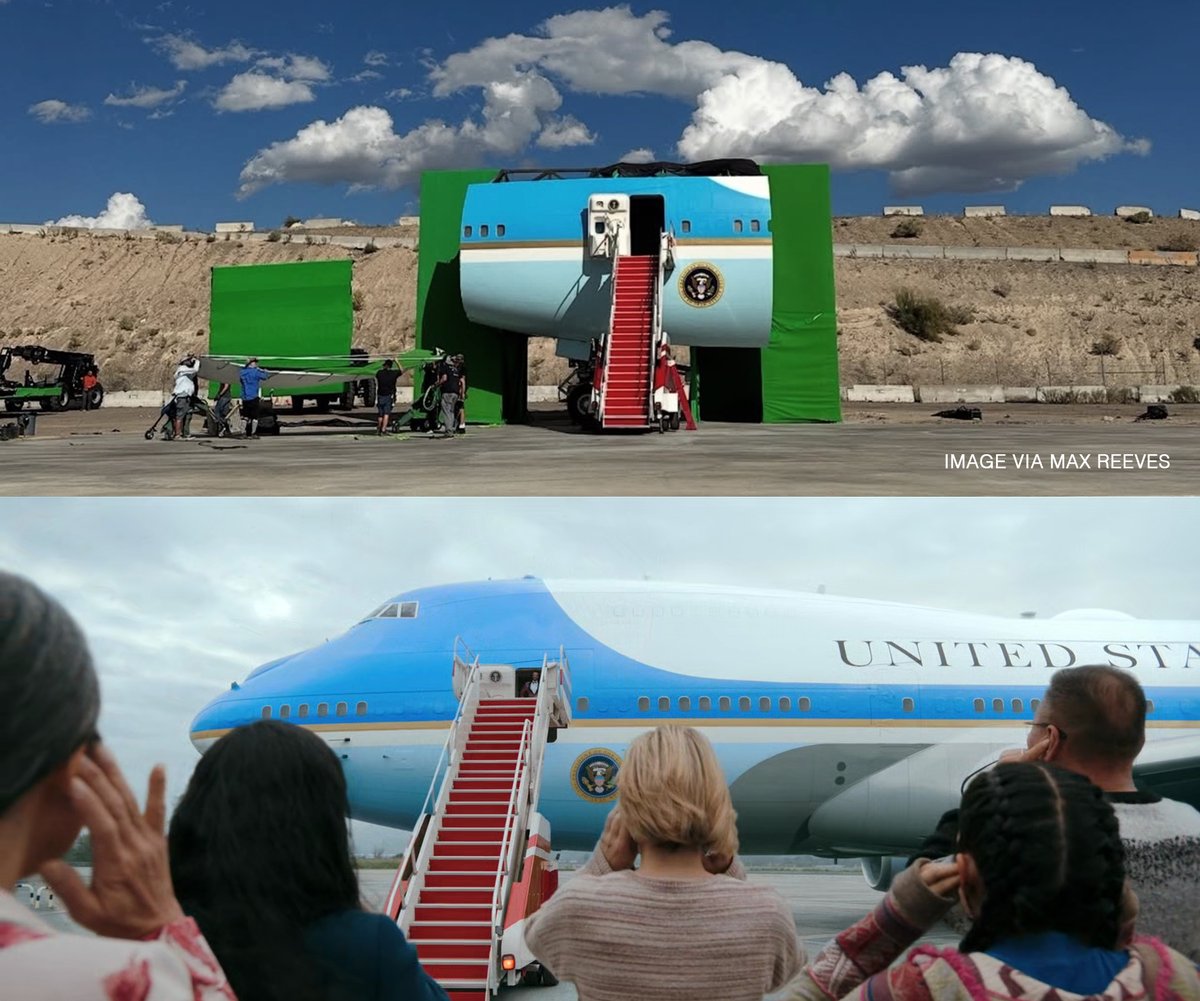 imPatrickT's tweet image. they built a small exterior portion of Air Force One for PLURIBUS to extend digitally.

CGI always looks better when it’s built on something real - it’s why AI will never beat the human craftsmanship + computer combo.