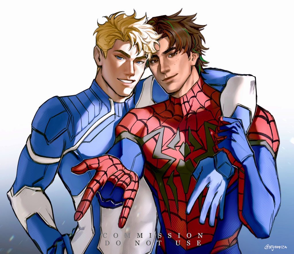 xiyattica's tweet image. spideytorch commission for reo on insta 🕷️🔥
#marveltwt #spiderman #humantorch #spidertorch