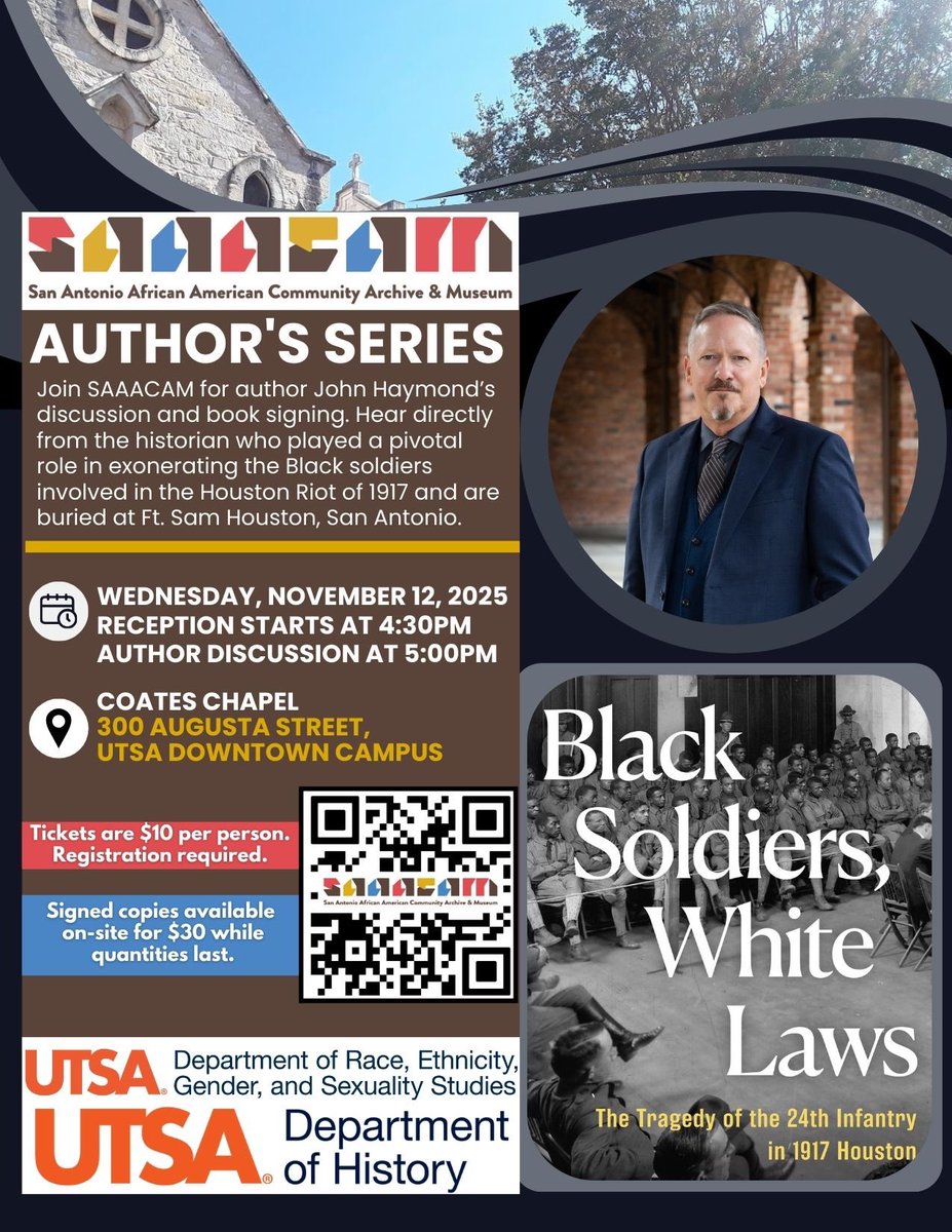 Get ready for <a href="/SaaacamTx/">SAAACAM</a> Author’s Series at <a href="/UTSA/">UT San Antonio</a>🔥🔥🔥