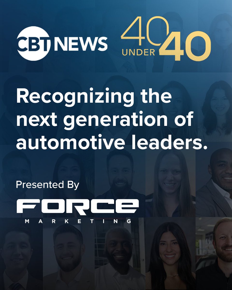 We’re celebrating the 2025 CBT News 40 Under 40 honorees — the next generation pushing automotive retail forward. From service to sales to strategy, these leaders are shaping what’s next. Proud to stand behind this program as title sponsor. cbtnews.com/40-under-40