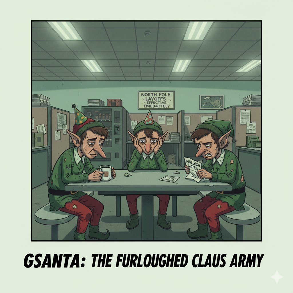 GSANTA2025's tweet photo. @1000xgirl Check out Gov Santa on Moonshot: https://t.co/IGphcRg5Sg Santa and the elves need your stimulus to save Christmas! https://t.co/ifPsROcrtL