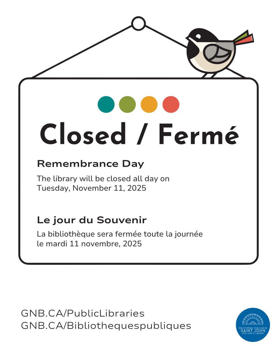 Biblio publique de Saint John Free Public Library tweet media