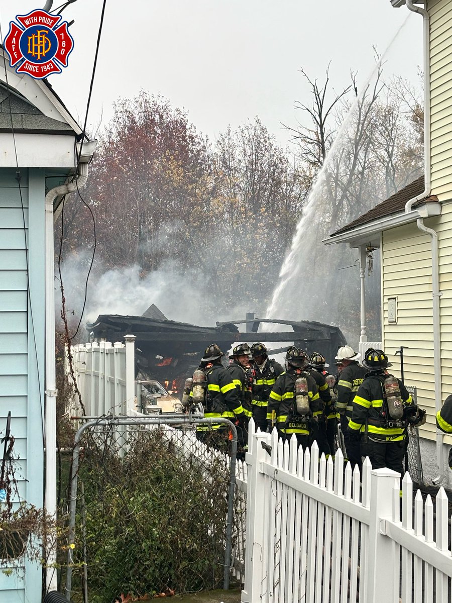 HartfordFire760's tweet photo. This afternoon, our members operated at a detached garage fire on #Newfield Ave in the Southwest part of the city. Companies quickly extinguished the fire and protected nearby exposures. ##HFFLOCAL760 https://t.co/Y03u0uvwEr