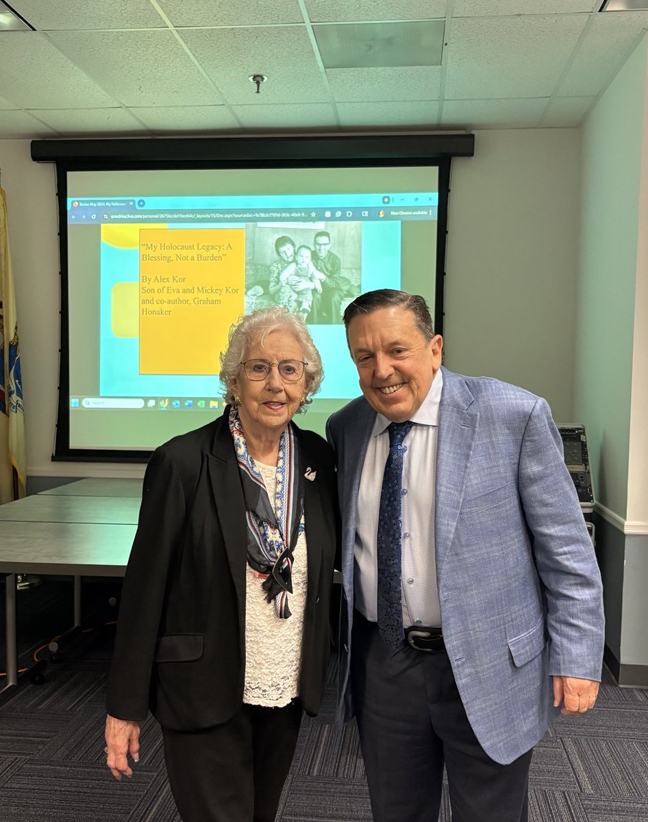 akisok15's tweet photo. I would like to thank the ⁦@NJHolocaustComm⁩ for organizing today’s lecture in Trenton. It was a pleasure to meet Holocaust survivor, Maud Dahme, who lectures about her experiences. Lastly, ⁦@EvaMozesKor⁩ made a special appearance via ⁦@USCShoahFdn⁩/ DiT! https://t.co/47cEUC8nfK