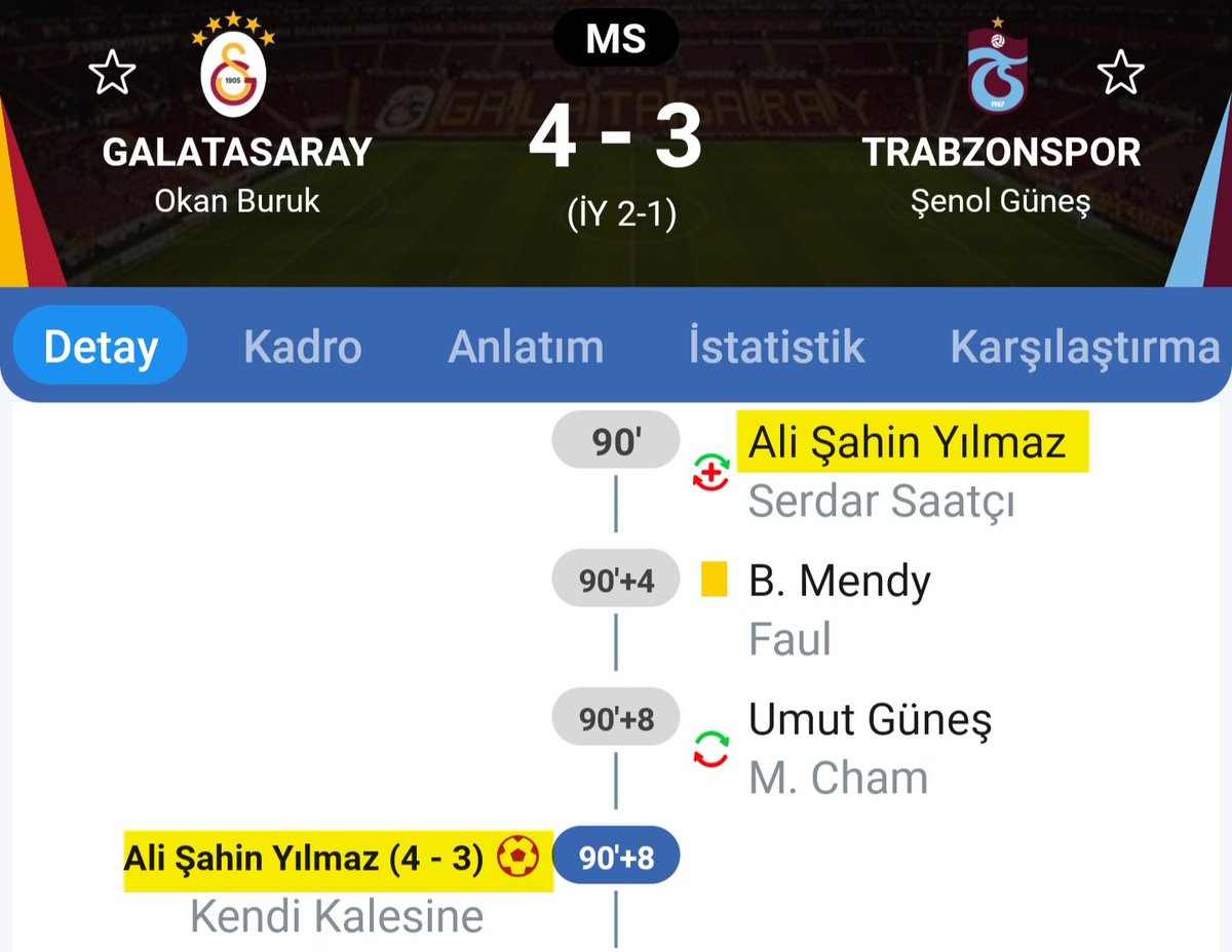 Geçtiğimiz sezonda Galatasaray maçında oyuna girdikten 8 dakika sonra kendi kalesine gol atan Ali Şahin Yılmaz'ın bahis oynadığı tespit edildi.
