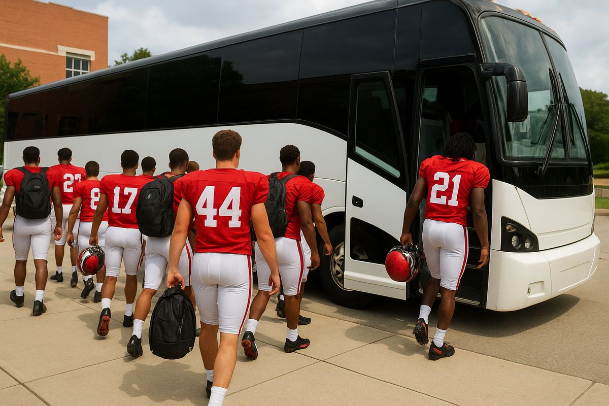 USCoachways's tweet photo. US Coachways is the perfect travel partner for college football teams, offering safe, spacious, and comfortable charter buses for players, coaches, and staff. Their modern fleet includes ample storage for gear and equipment, ensuring the team travels efficiently to every game. With professional drivers and dependable scheduling, US Coachways helps college football programs stay focused on the win — not the road. Call or email to reserve or get a quick quote today! Call for a free quote at 800-359-5991 M or email us at https://t.co/8bVIP8qrC4