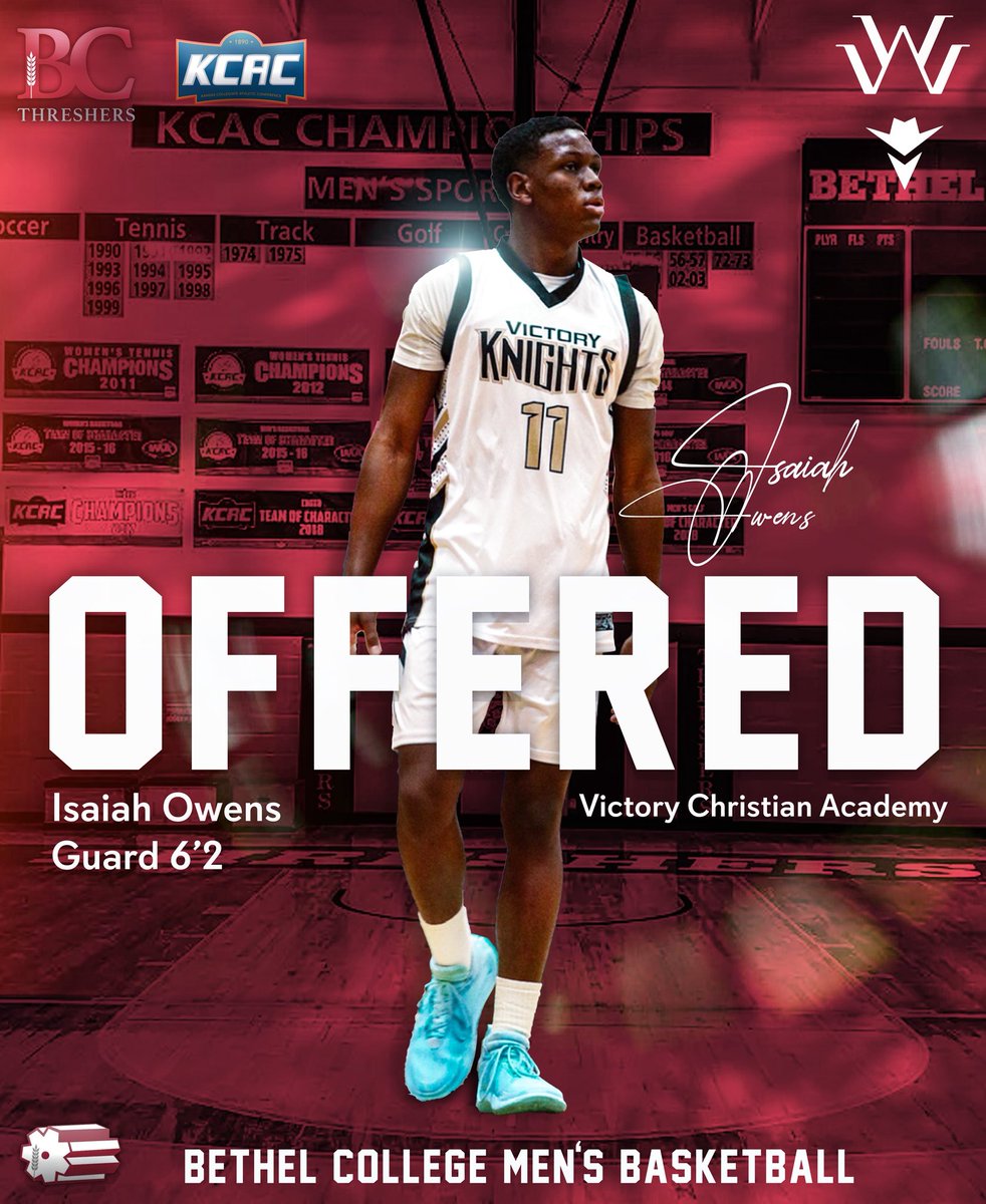 Thankful to receive an offer from Bethel College! Huge thanks to Coach Maloney for believing in my talents.