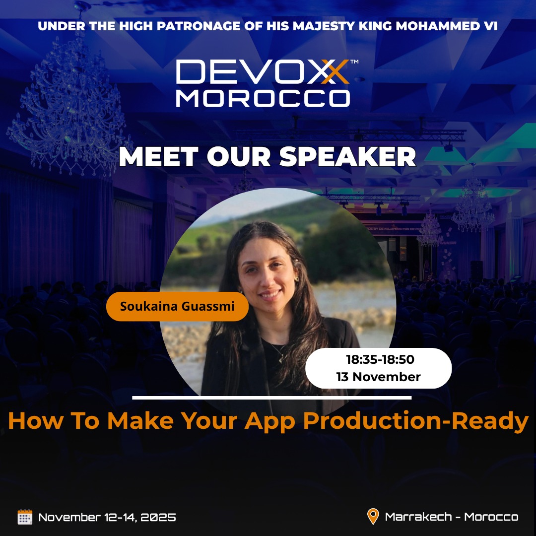 SoukainaG3's tweet image. Siiiiiir 3llah, who will be there ? #Devoxx #devoxxMorocco