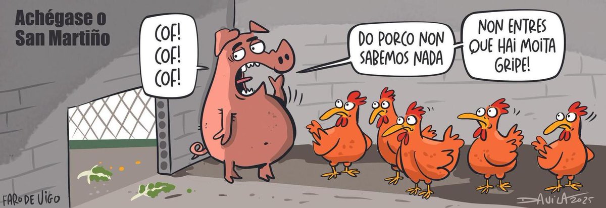 FansLuisDavila's tweet image. A todo porquiño...
#Galiñeiro #Cortello
#HumorGalego #Davila
⬇️ 𝐌𝐚́𝐢𝐬 𝐡𝐮𝐦𝐨𝐫 𝐞𝐧 𝗜𝗡𝗦𝗧𝗔𝗚𝗥𝗔𝗠 ⬇️ 
instagram.com/fans_de_luis_d…
farodevigo.es/opinion/humor