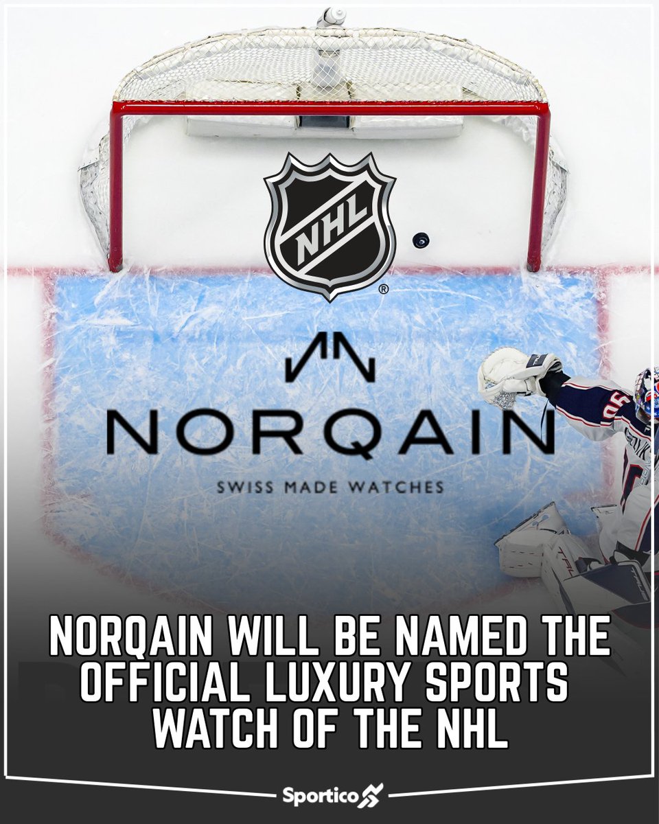 Sportico's tweet image. The Swiss watchmaker NORQAIN and the @NHL have announced a multiyear international partnership that names NORQAIN the official luxury sports watch of the NHL. NORQAIN is the first watch brand to hold this NHL partnership designation.