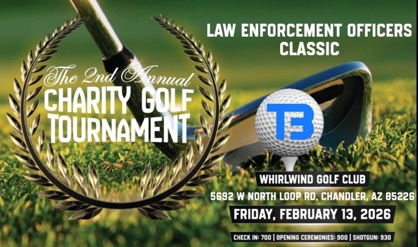 THELESAZ's tweet photo. ⛳ You're invited to the 2nd Annual LEO Classic Charity Golf Tournament!

Friday, February 13, 2026 Whirlwind Golf Club | Chandler, AZ

Ready to make an impact? https://t.co/NgRNJGbQCe ⛳🚔💙 https://t.co/84NVidhJCQ
