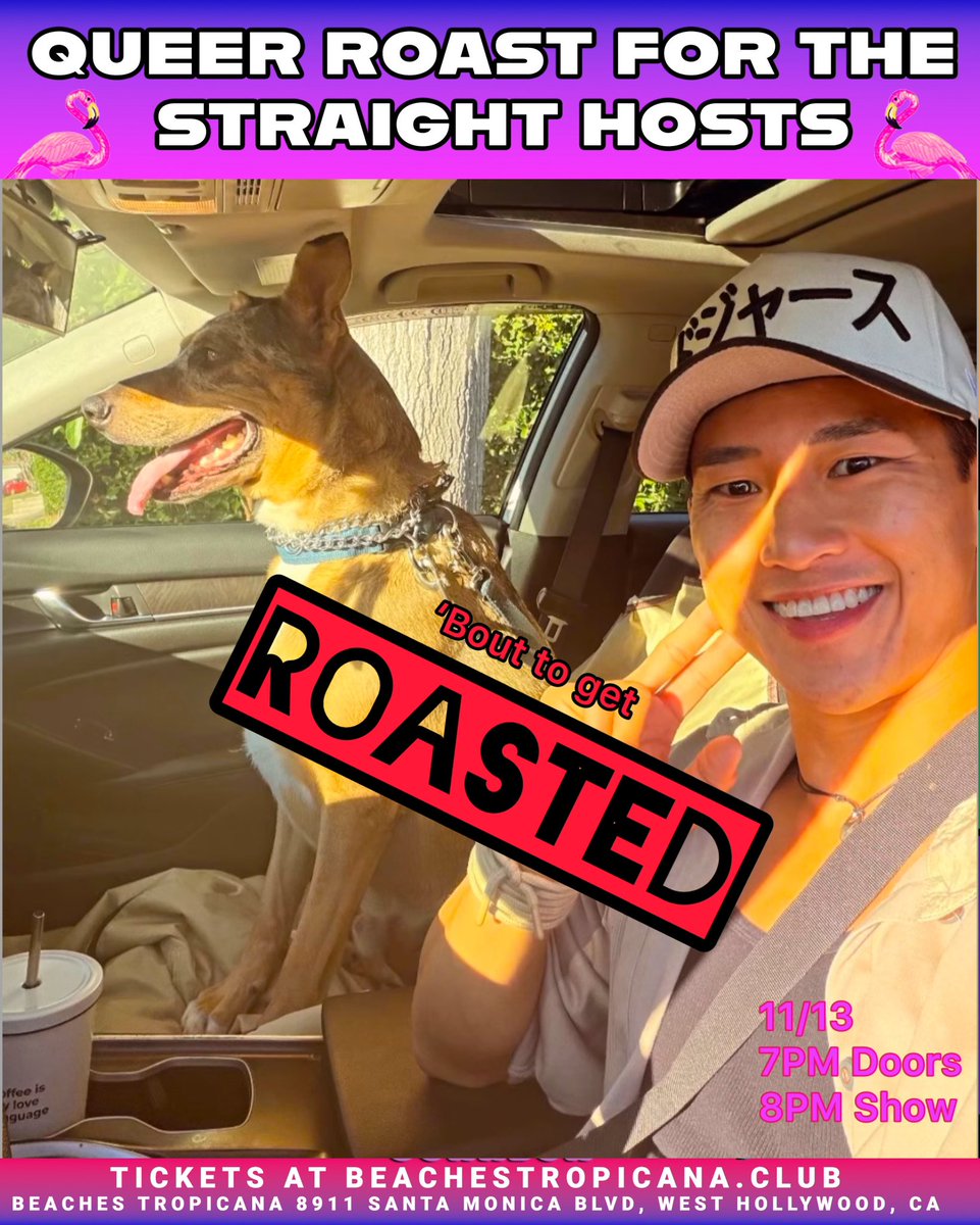 QueerRoast's tweet photo. He can deadlift hundreds of pounds but can he survive the WeHo Gays? Find out this Thursday at Queer Roast in WeHo! https://t.co/bNqg8i9GmE