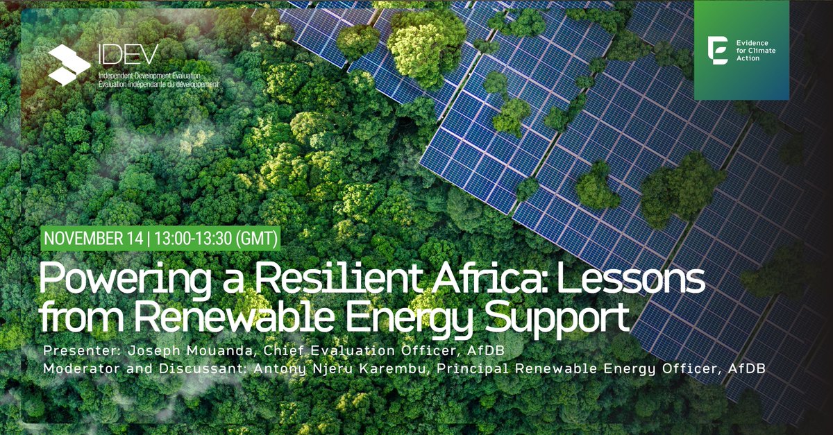 KarenRotM's tweet photo. @evaluationafdb will showcase lessons from evaluations shaping @AfDB_Group’s climate action &amp; resilience efforts at #COP30
Join us at the #E4CA Pavilion in Brazil or connect with us online as we highlight what works for a more climate-resilient #Africa.
https://t.co/RXSq2Xtmpr https://t.co/B0QhFMFgdH