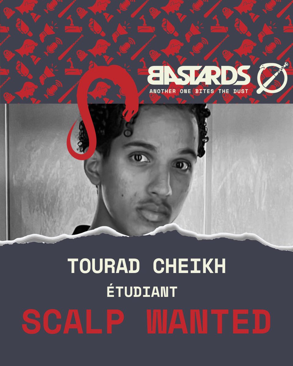 SwordOfSalomon's tweet image. 🚨📢🇵🇸 SIGNALEMENT : Tourad Cheikh, étudiant parisien d’origine mauritanienne 🇲🇷, est devenu l’une des jeunes figures les plus visibles des actions pro-palestiniennes à Paris.

⛔️📲 Sur Snapchat, lui et son ami Clément se sont photographiés, pas plus tard qu&apos;hier à Bruxelles,…