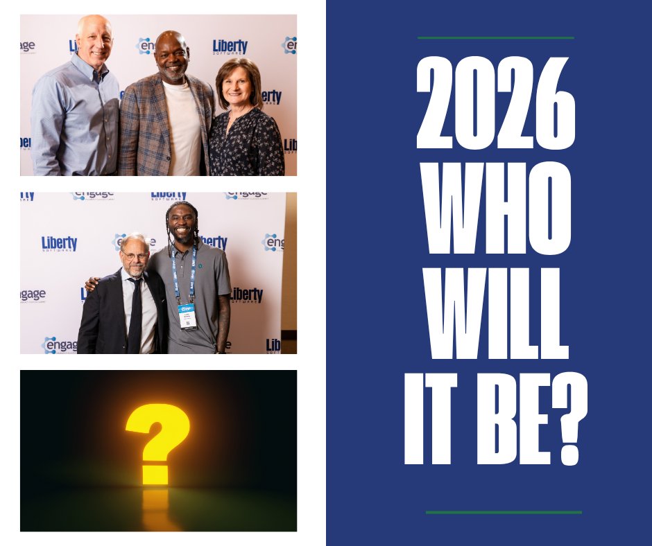 LibertySoftware's tweet image. Different industries. Same lessons.

At Engage, we do not book keynotes for selfies. We bring leaders who lead teams, stay disciplined, and win against bigger players.

2026 continues that standard. Who will it be?

May 1–2 | Gaylord Texan
Tickets: hubs.ly/Q03Swc7z0