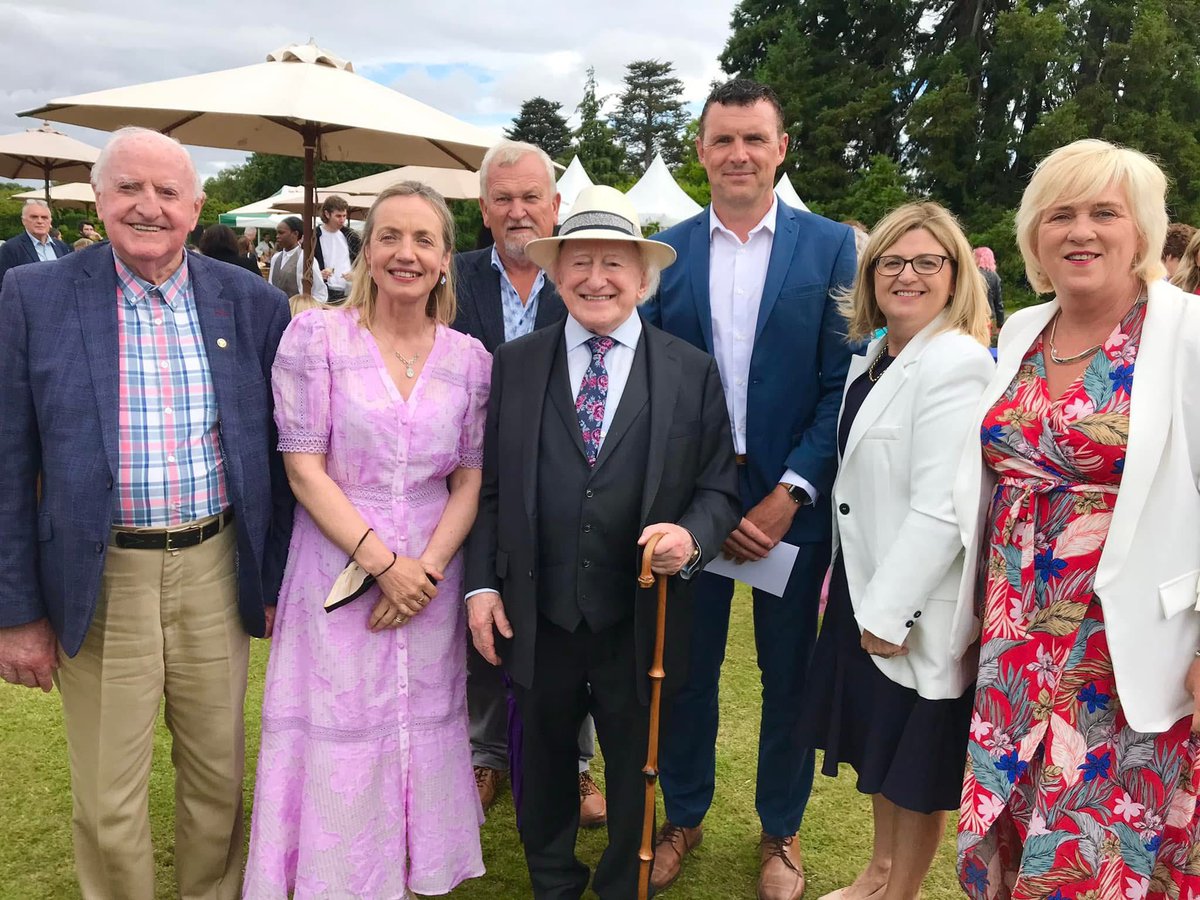 Enjoy your retirement <a href="/PresidentIRL/">President of Ireland</a> 

Pic: Summer Garden Party with <a href="/CarrigalineTT/">CarrigalineTidyTowns</a> at Áras an Uachtaráin.