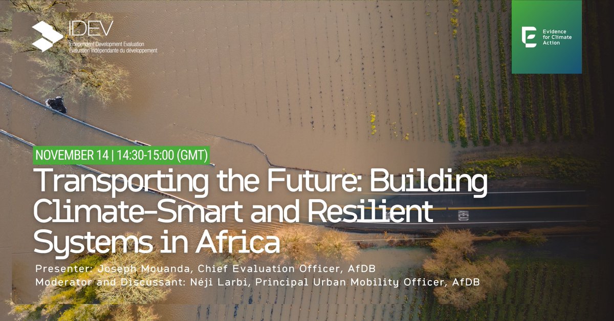 KarenRotM's tweet photo. @evaluationafdb will showcase lessons from evaluations shaping @AfDB_Group’s climate action &amp; resilience efforts at #COP30
Join us at the #E4CA Pavilion in Brazil or connect with us online as we highlight what works for a more climate-resilient #Africa.
https://t.co/RXSq2Xtmpr https://t.co/B0QhFMFgdH