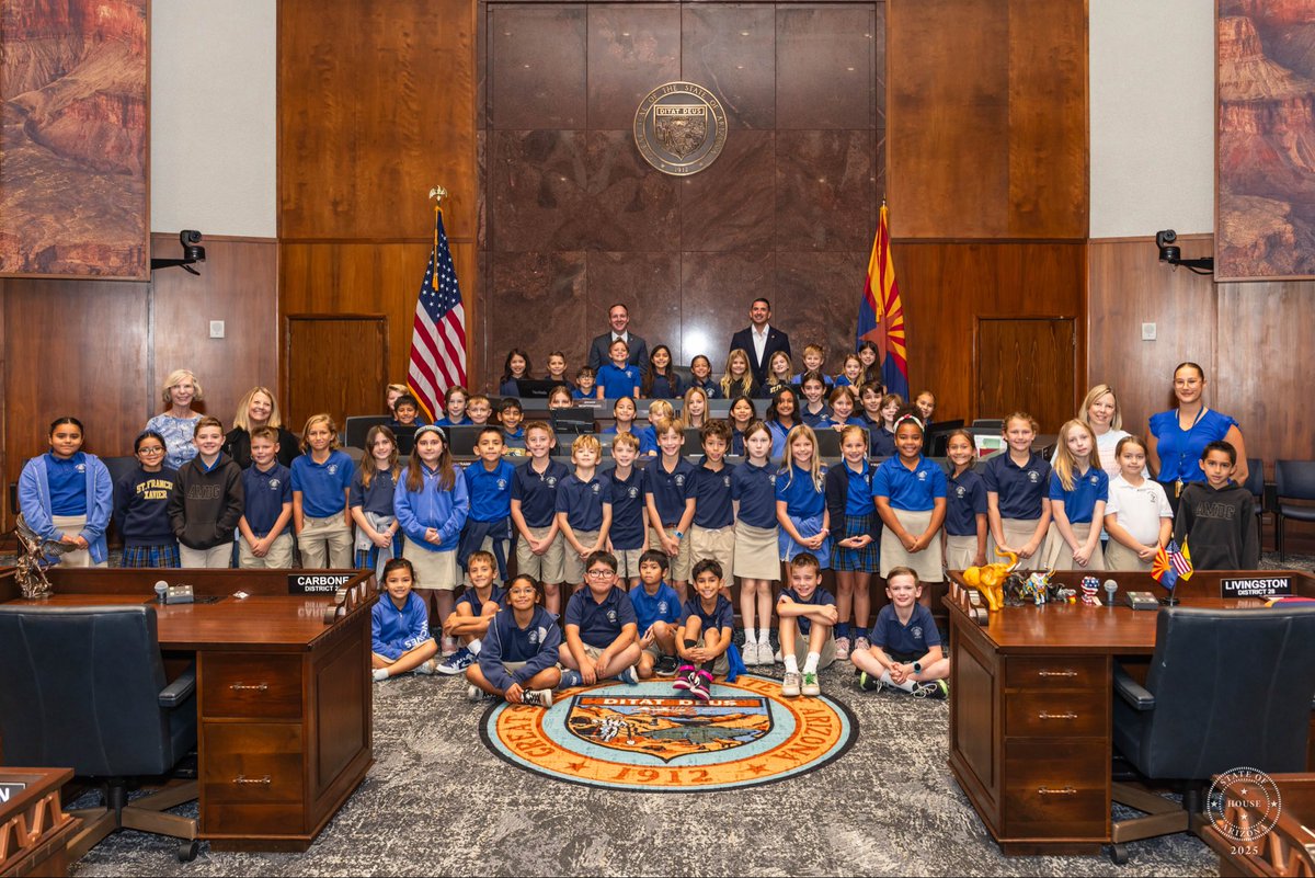 Along with Rep. Aaron Márquez, I was pleased to welcome third graders from St. Francis Xavier School and share information about the Legislature. 

The kids even got to debate and vote on a bill to make the school year year-round…

It FAILED 55-3!

I guess kids really like