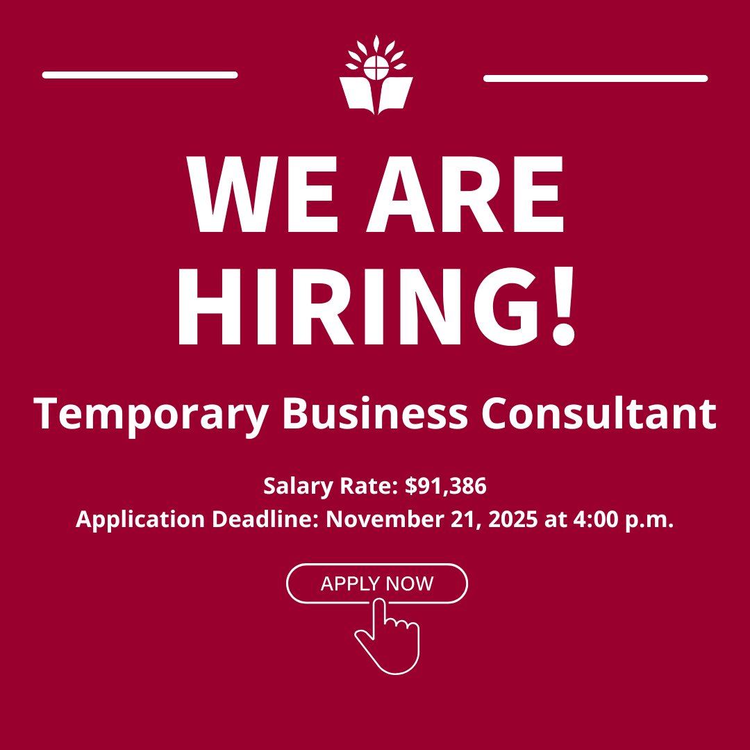 💼 We’re inviting applications for a Temporary, Full-Time Business Consultant
📅 Effective: December 1, 2025 – December 16, 2026
💰 Salary: $91,386/yr
🕓 Apply by: November 21 @ 4:00 pm
🌐 To apply visit: LDCSB.ca &gt; Careers &gt; Management + Professional #WeAreLDCSB