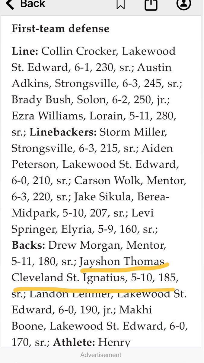 Grateful to be named First Team All-District for the second time in a row! <a href="/WildcatRecruit/">IgnatiusFBRecruiting</a> <a href="/mgoul/">Matt Goul</a> <a href="/alston_darrius/">Darrius Alston</a> <a href="/TheJoeEwell/">Joe Ewell</a>