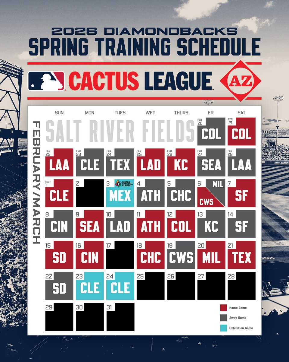 Hi. Here's our Spring Training schedule &lt;3