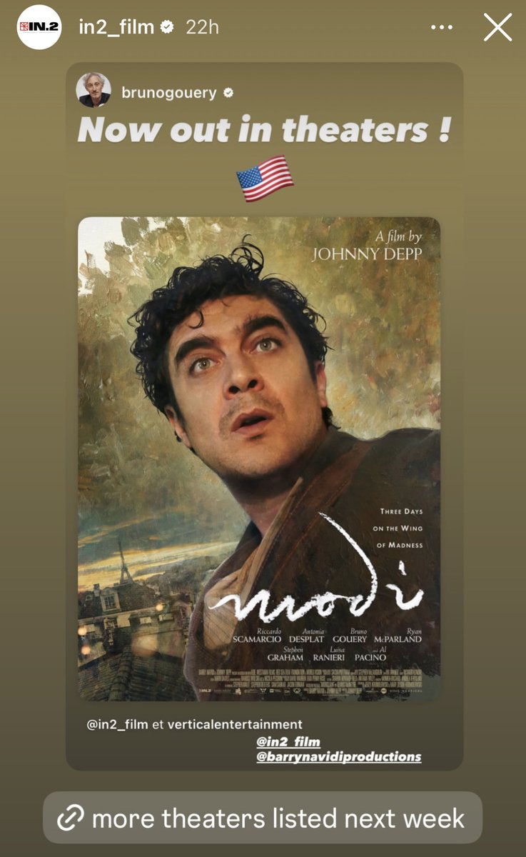 NormaiSantos's tweet photo. ๐บ๐ธ #ModiTDWM in theaters
#JohnnyDepp
#BrunoGouvery
#AlPacino
#AntoniaDesplat
#RiccardoScamarcio
#ModiMovie https://t.co/m3dOQNfnGs