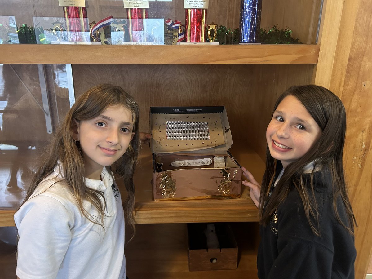 While learning about ancient Egypt, Mrs. DeCarlo's 6th-grade Social Studies class engaged in project-based learning by exploring Egyptian beliefs about the afterlife, mummification, and the importance of Pharaohs and gods, by creating a sarcophagus for a they’re chosen pharaoh.