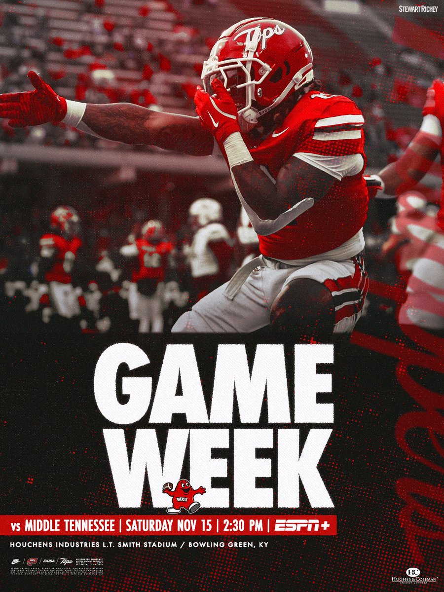 WKUFootball's tweet photo. Home Finale on The Hill 🎬

🎟️: https://t.co/EFaVucwMFg https://t.co/yVuEUYOXdN