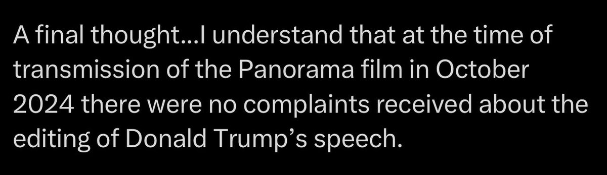 RichardGreenw's tweet photo. @bbcnickrobinson This is rather the point isn’t it? No complaints because due to the skilful splicing nobody realised the BBC had misled us. https://t.co/uP9K7SWVHf