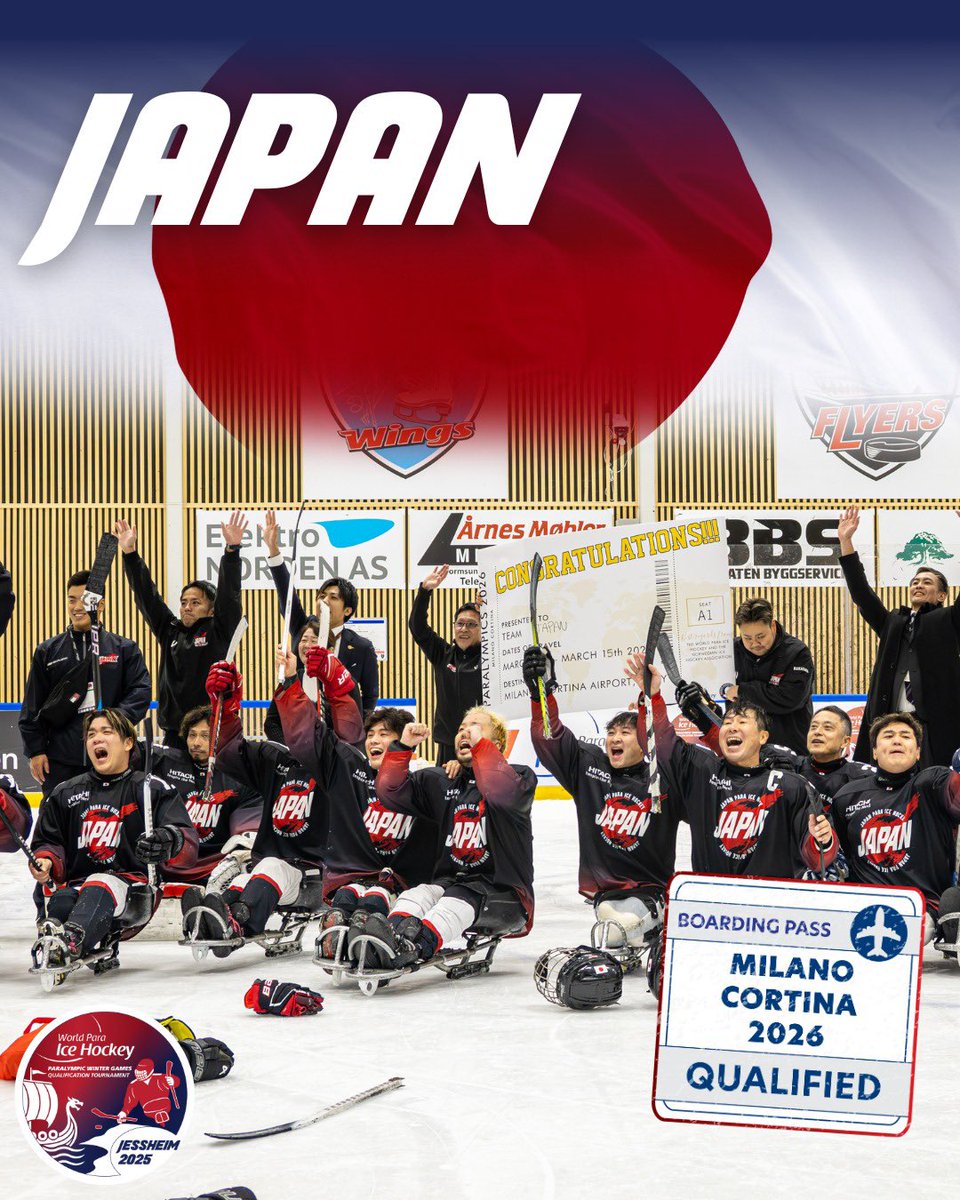 Two more tickets punched to @milanocortina2026 🎟️

🇸🇰 Slovakia and 🇯🇵 Japan complete the lineup for next year’s Paralympic Winter Games, joining 🇺🇸 🇨🇦 🇨🇳 🇨🇿 🇩🇪 and 🇮🇹.

🗓️ 6-15 March 2026 
📍 Milan, Italy