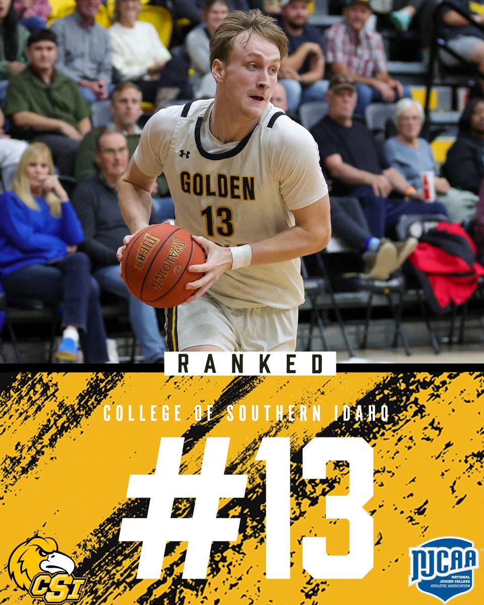 CSI_MBB's tweet image. CSI Men&apos;s Basketball ranks #13 in the NJCAA Week 1 poll after winning the Battle for the Boot last week! 

This Thursday, Nov. 13 we will have a Fan Appreciation Game vs. Umpqua Community College at 7 p.m. MST. Admission will be free and there will be open seating!