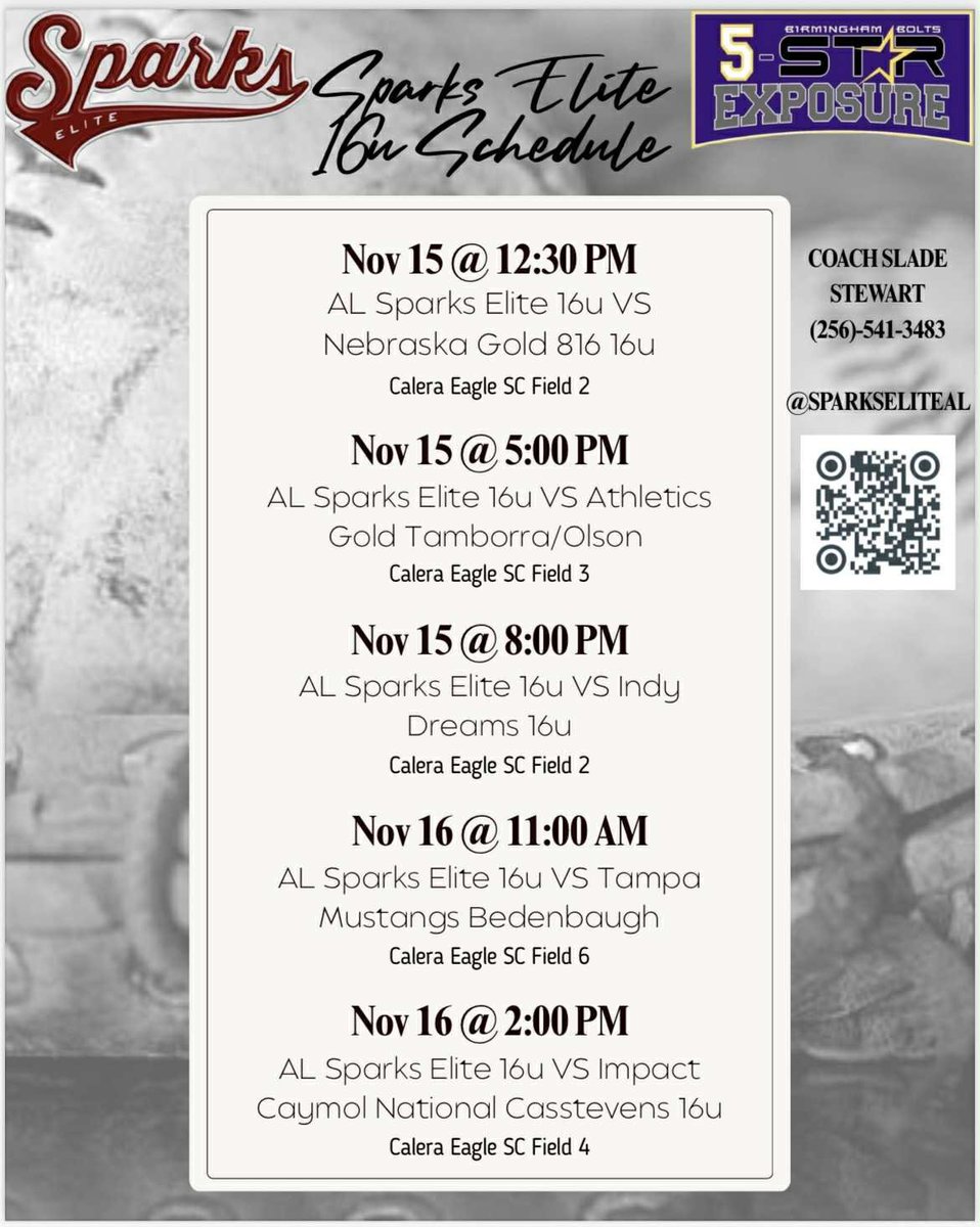 DusterAmya's tweet image. Come check out @sparkseliteAL this weekend at the Bolts 5⭐️ showcase.