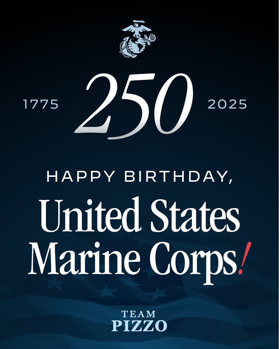TeamPizzo's tweet photo. Happy 250th Birthday to the @USMC! https://t.co/NeJ0bCA305