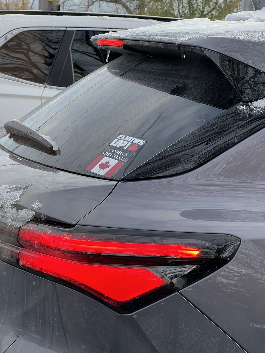 thinkortalk's tweet image. Saw an old white male boomer driving his electric vehicle with these stickers! Tell me he doesn’t watch the news enough