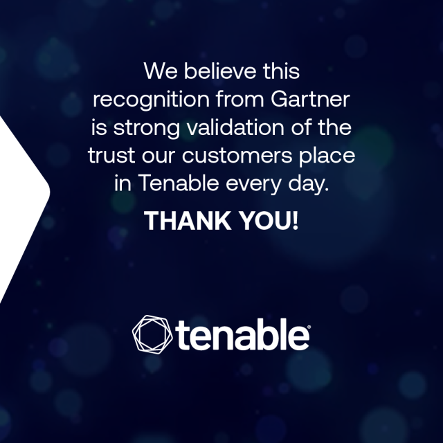 mbenedetti3's tweet photo. We’re proud to share that Tenable has been named a Leader in the first-ever Gartner® Magic Quadrant™ for Exposure Assessment Platforms. Our mission has always been clear: help organizations reduce cyber risk. See the news: https://t.co/10sVH2a8rm https://t.co/P12DEjGMkP