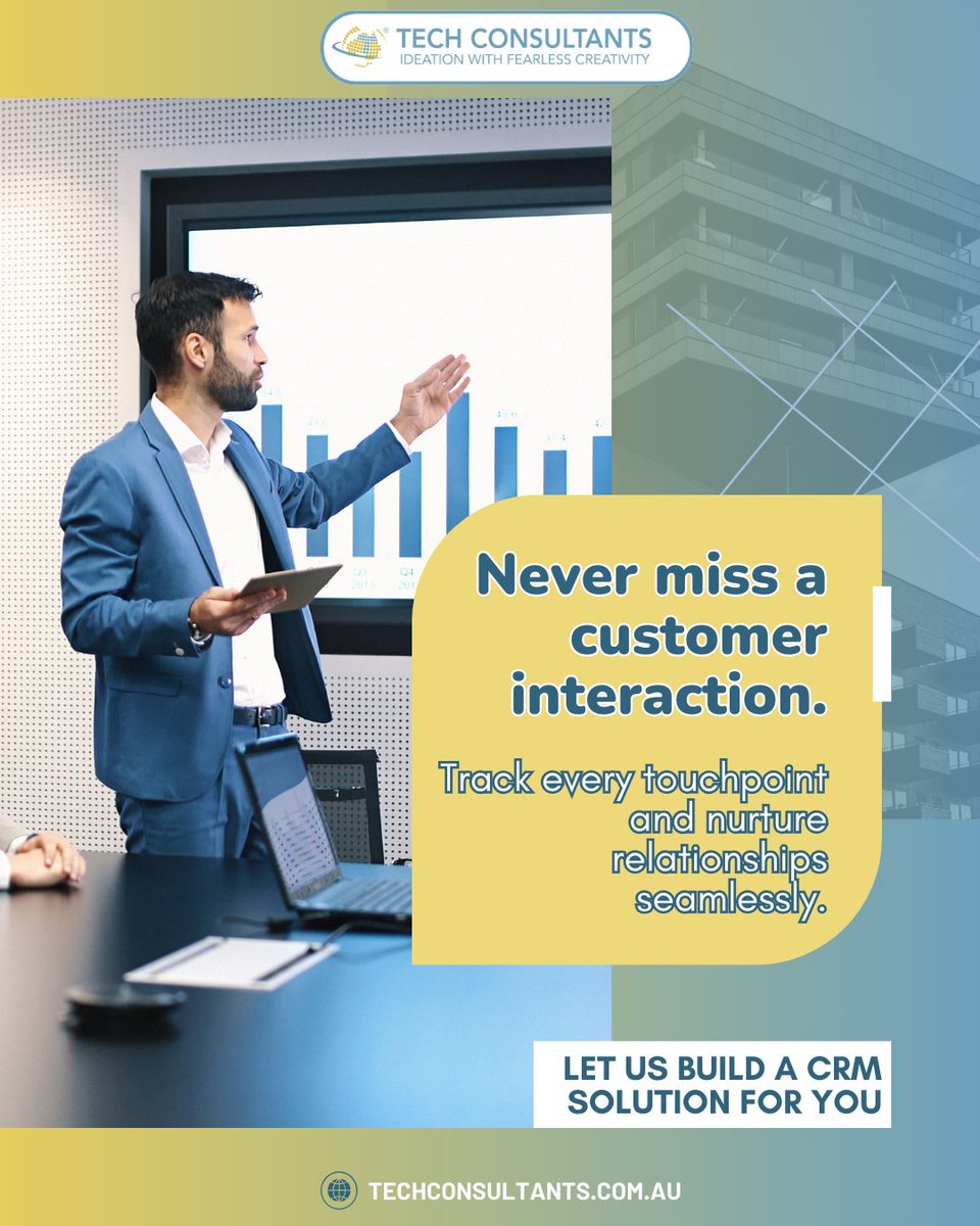 techconglobal's tweet image. Never let a customer interaction slip through the cracks! 🤝 

Track every touchpoint effortlessly and build lasting relationships with ease. Let us create the perfect #CRMSolutions for you today!

📧 techconsultants.com.au/our-services/c…

#TechConsultants #CRM