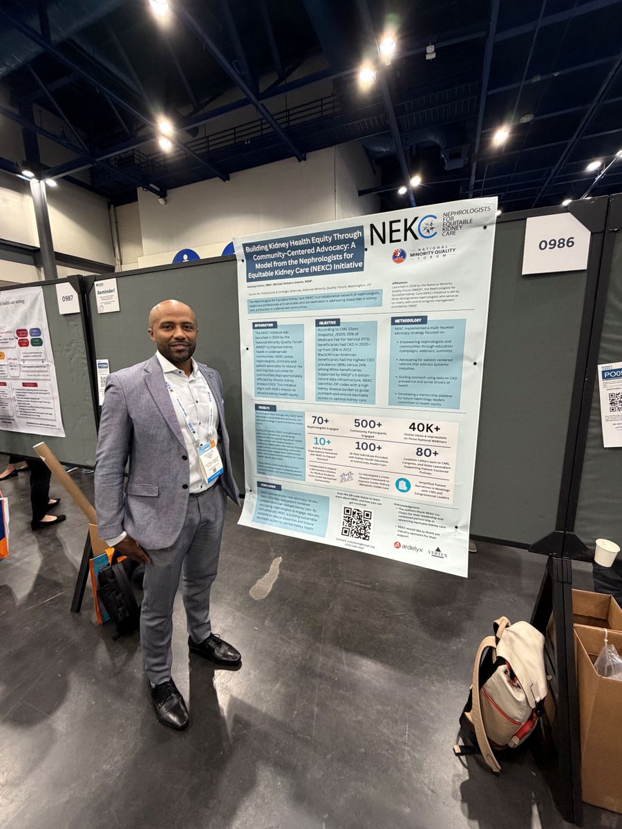 NMQF's tweet photo. 🟣 Throwback to #ASNKidneyWeek!
NEKC &amp; @nmqforg proudly presented on building Kidney Health Equity through Community-Centered Advocacy.
 
✅ 70+ nephrologists
✅ 500+ community participants
✅ 100+ individuals supported
 
📸 #NEKC #KidneyHealth #HealthEquity #ASN2025 https://t.co/tn3jDMEkur