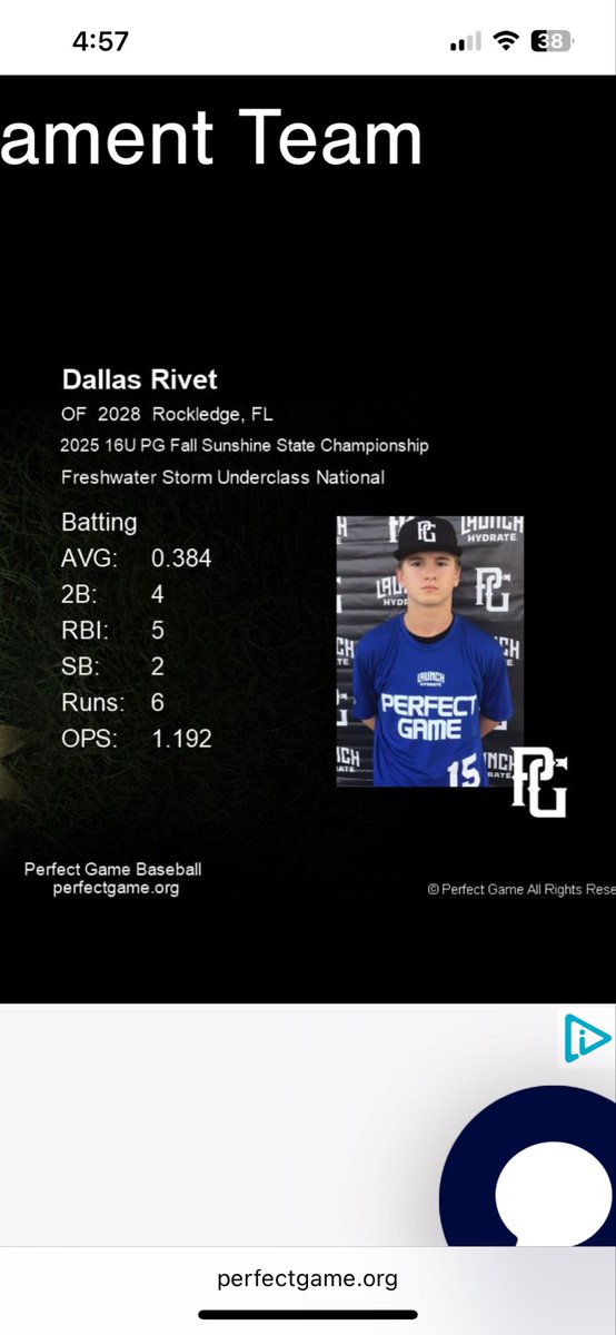 Dallas Rivet Baseball tweet media