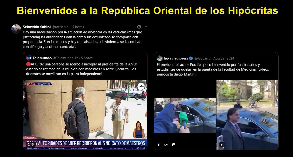 uruguayista3's tweet image. El #PoderPolítico promete hacerse cargo de todos los problemas de los ciudadanos, pero hay un problema mayor, y es que todos los problemas de los ciudadanos los crea el #PoderPolítico .
Siendo oposición se benefician del caos, al gobernar lo padecen y se victimizan.