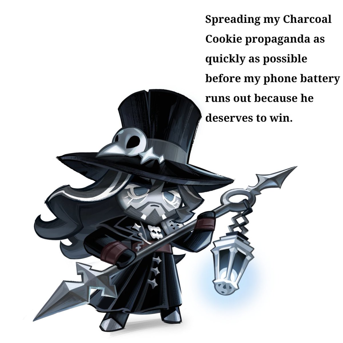 blackcladnerd's tweet image. GO VOTE CHARCOAL COOKIE HOTY 2025 HERE ANS ON YOUTUBE NOW!

#husbandoftheyear #charcoalcookie #crk