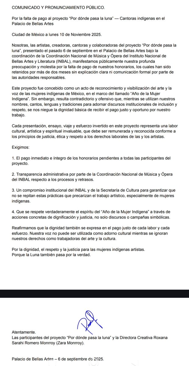 También tenemos deudas, también somos seres humanos, también debemos de comer y pagar renta. No somos objetos, si sentimos .