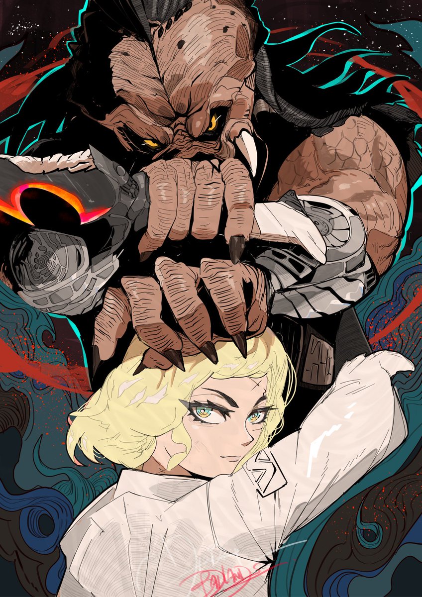 jinbei0608's tweet image. #プレデター　#バッドランド
#predator 
デクが最高過ぎました。
ので描きました。