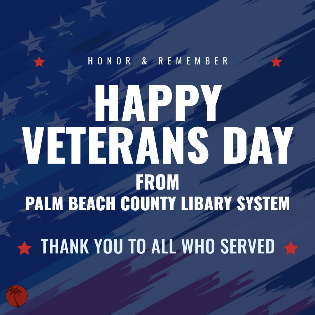 pbclibrary's tweet image. Honoring the bravery and sacrifices of our veterans today and every day. Thank you for your service! 🇺🇸📚

 #pbclibrary #VeteransDay