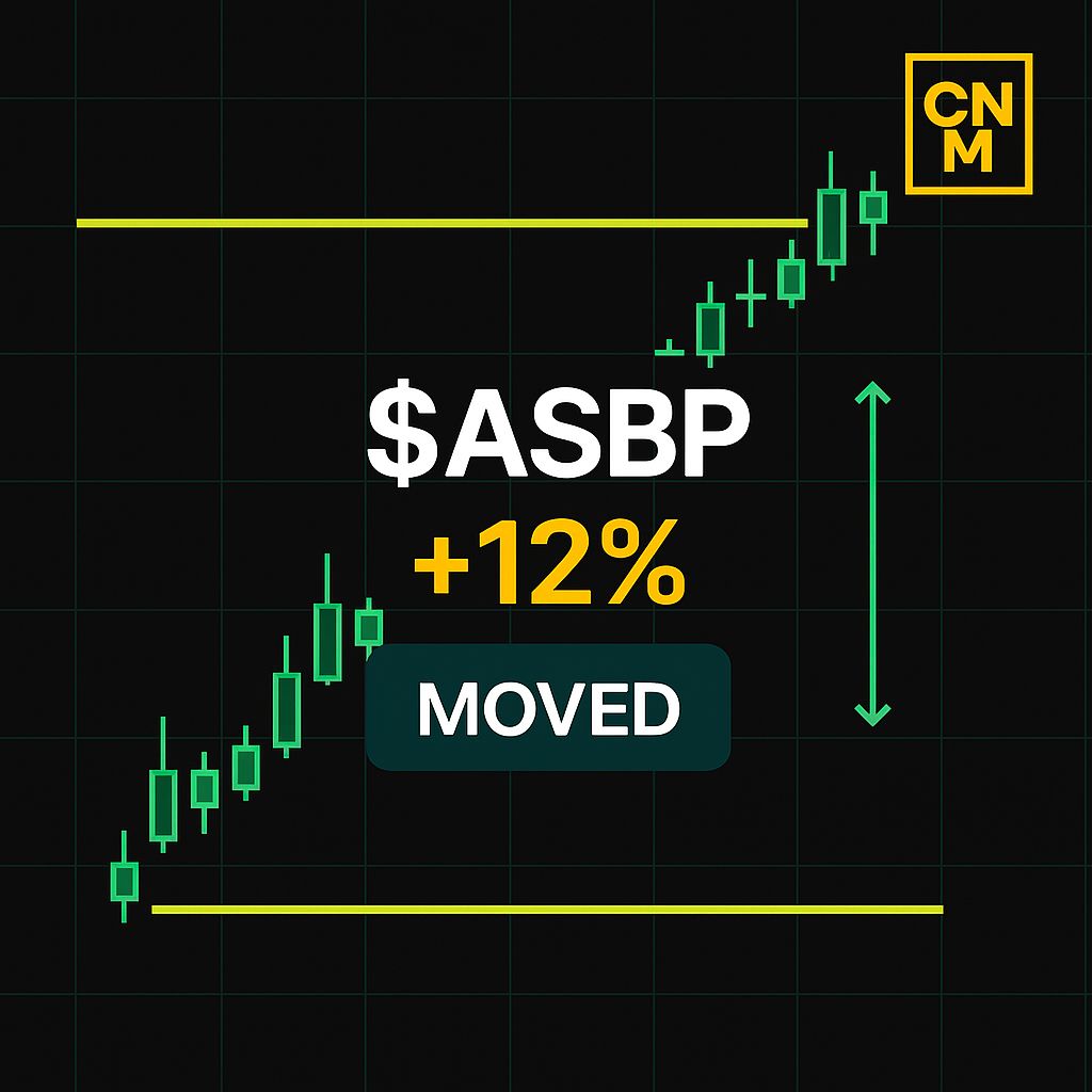 CoachNickMoney's tweet photo. 🔥🚀 $ASBP shattered resistance! High volume breakout with RSI flexing strong momentum. Bulls on parade! 📈💪 #StockSurge #TechnicalBreakout https://t.co/dXcJ0LJsE4