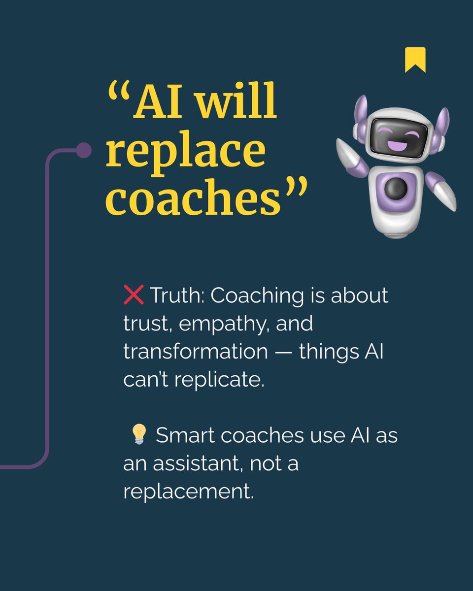 CardinalRos's tweet image. Most coaches are still avoiding AI because of myths like these.

Ready to stop believing the myths and start coaching smarter?
🔗 buff.ly/fvlz9mS

#CoachingTools #AIForCoaches #FutureOfCoaching #LeadershipCoaching #CoachingBusiness #CoachSmart