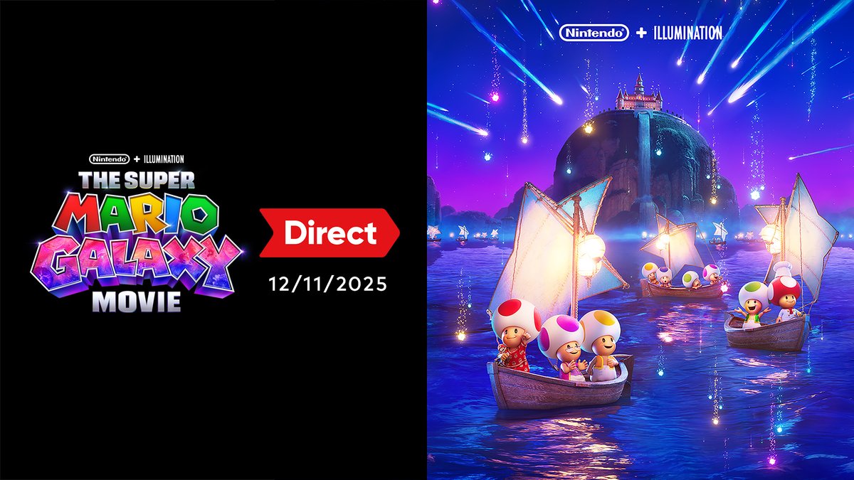 NintendoUK's tweet photo. Join us on Wednesday, November 12th at 14:00 (UK time) for a Nintendo Direct, featuring the world premiere of The Super Mario Galaxy Movie official trailer. No game information will be included in this presentation.

Watch here: https://t.co/LbIlbTeuZc https://t.co/wskr1cGPnQ
