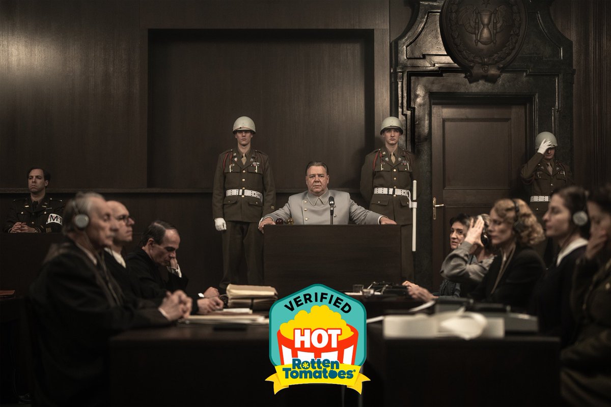 #NurembergFilm is officially VERIFIED HOT on <a href="/RottenTomatoes/">Rotten Tomatoes 🍅</a> ! See what the hype is about, now playing nationwide